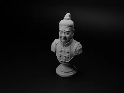 Chinese Terracotta Soldier Bust Chess 3D print model