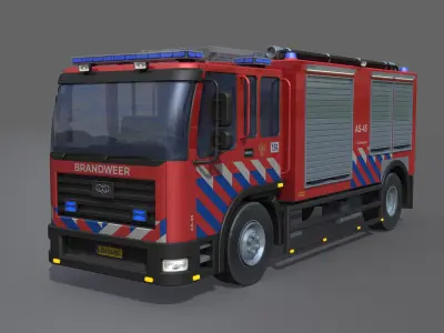 Dutch Firetruck 3D model