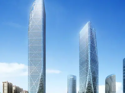 3Dmax fashion city commercial square building 99 3D model