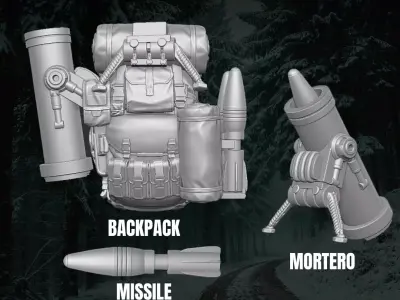 Serpent Mortero Kit For Action Figures 3D print model