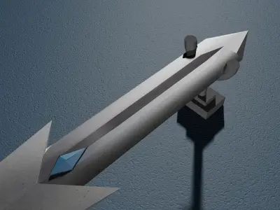 Lotus sword Low-poly 3D model