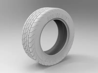 Car Wheel 3D model V2