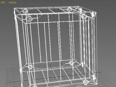 Crate 3 Wooden Low-poly 3D model