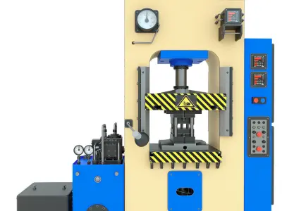 Industrial machine tool hydraulic press D2430B 3D model