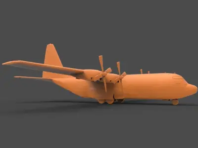 C-130 Hercules 3D print model