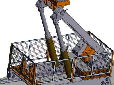 Heavy-duty mobile rotary lifting platform 3D model