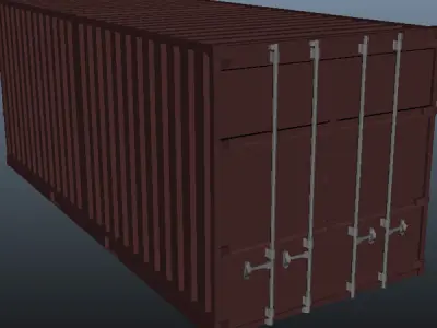ISO Container Low-poly 3D model