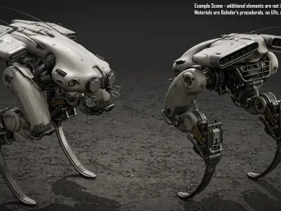 Sci-Fi Stalker Mech 3D model