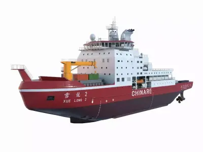 Scientific Research Ship - Xuelong-2 Polar Icebreaker 3D model