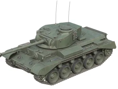 Comet 1 A34 British Cruiser Tank Low-poly 3D model
