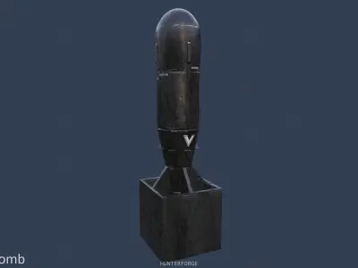 Atomic bomb Low-poly 3D model