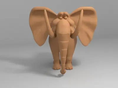 Elephant Low-poly 3D model