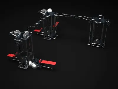 Multistation Fitness Cable Machine 3D model order
