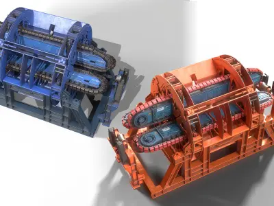 Mdl tts -Track Tensioning System Low-poly 3D model