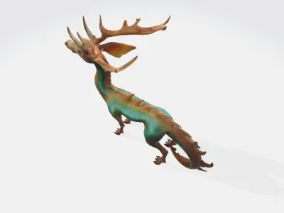 Fantasy deer 3D model