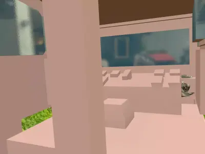 Game Ready 3d Train house in sky screenshots Low-poly 3D model