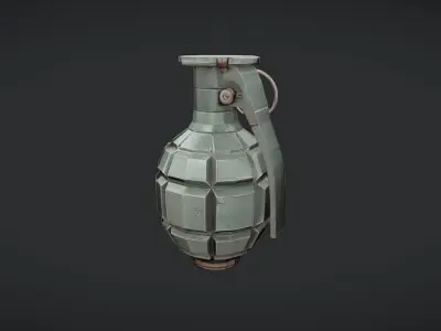 military hand grenade 2 3D model