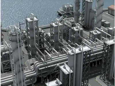 Mega Refinery 3D model purchase