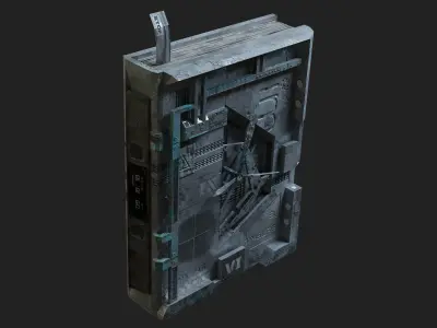 Old Book Clock Low-poly 3D model