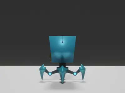 Robot Spider Low-poly 3D model order