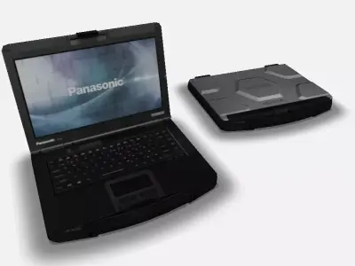 Panasonic Toughbook CF-54 Laptop Low-poly 3D model
