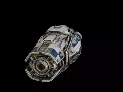 Sci-Fi Heavy Cruiser Spaceship 3D model