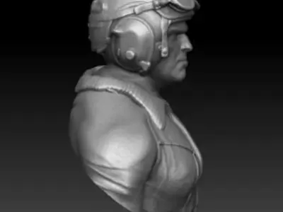 TANKER PLATOON SGT BUST 3D print model