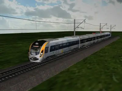 Hundai Rotem HRCS2  train production company Low-poly 3D model