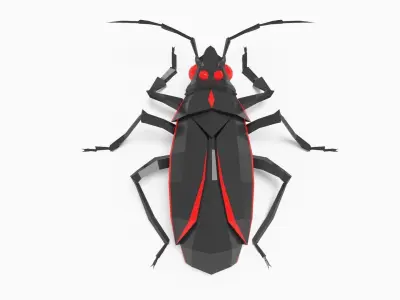 Bug low poly Low-poly 3D model