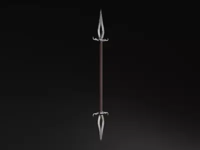 spear and dagger Low-poly 3D model