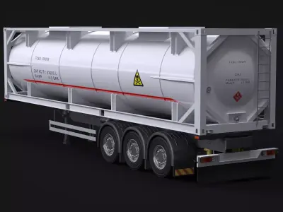 ISO Tanker Trailer 3D model