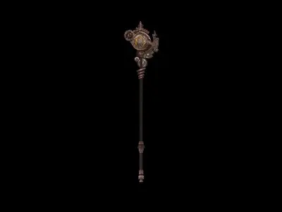 Steampunk Scepter 3D model