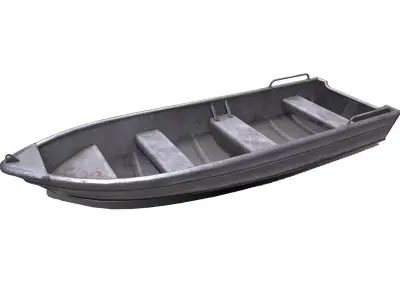 Old Metal Row Boat Low-poly PBR Low-poly 3D model