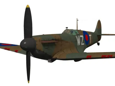 Supermarine Spitfire Mk-Ia early 3D model