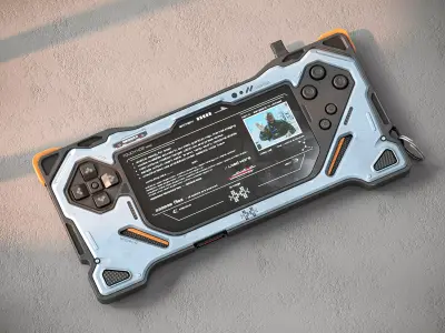 Sci-fi Controller X1 PBR Low-poly 3D model