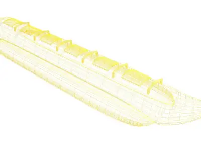 Banana Boat Low-poly 3D model