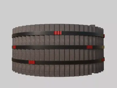 Piles of Bricks Low-poly 3D model