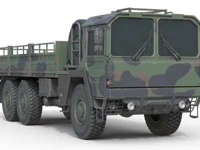 Off Road Transport Truck  MAN KAT1 Low-poly 3D model