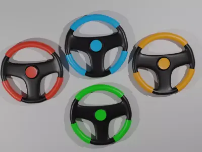 Steering Wheel 3D model by 3dModelGarage