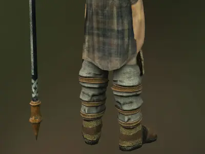 Barbarian KING Low-poly 3D model