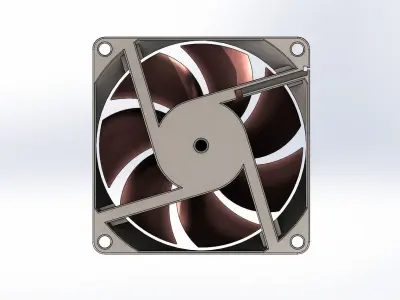 PC fan solidworks 3D model