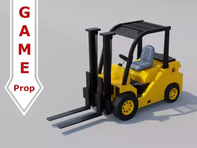 forklift Low-poly 3D model by gigglestar