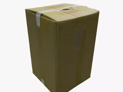 Anydrafts Paper box 02 Low-poly 3D model