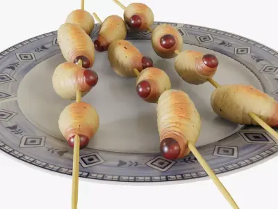 Sago grubs 3D model