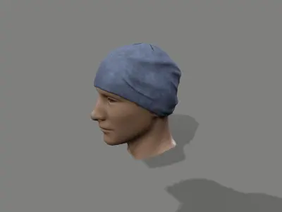 Fleece hat Low-poly 3D model