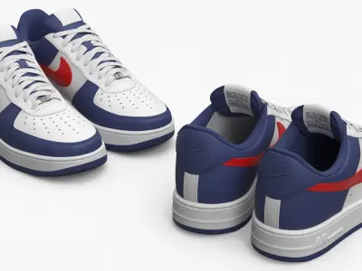  Nike Air Force 1 USA Leather Sneakers 