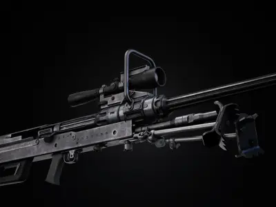 Rifle NTW-20 Low-poly 3D model