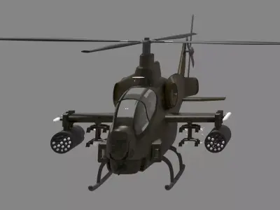 3d model helicopter army Free 3D model