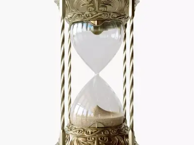 Sand Timer Hour Glass Antique 3D model