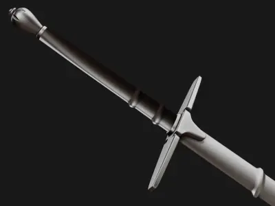 Braveheart Sword OBJ STL Free 3D model